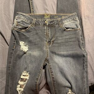 True Religion Distressed Blue Jeans
